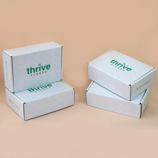 ウィッグメイク用ギフトボックス用リサイクル両面ロゴ、化粧品包装用の白い郵便封筒付きカスタムプリントボックス