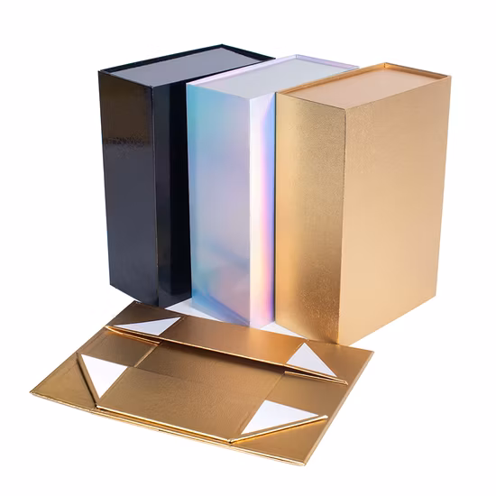 パーソナライズされた大型高級ギフトボックス、磁気カード開閉、折りたたみパッケージ、折りたたみギフトボックス